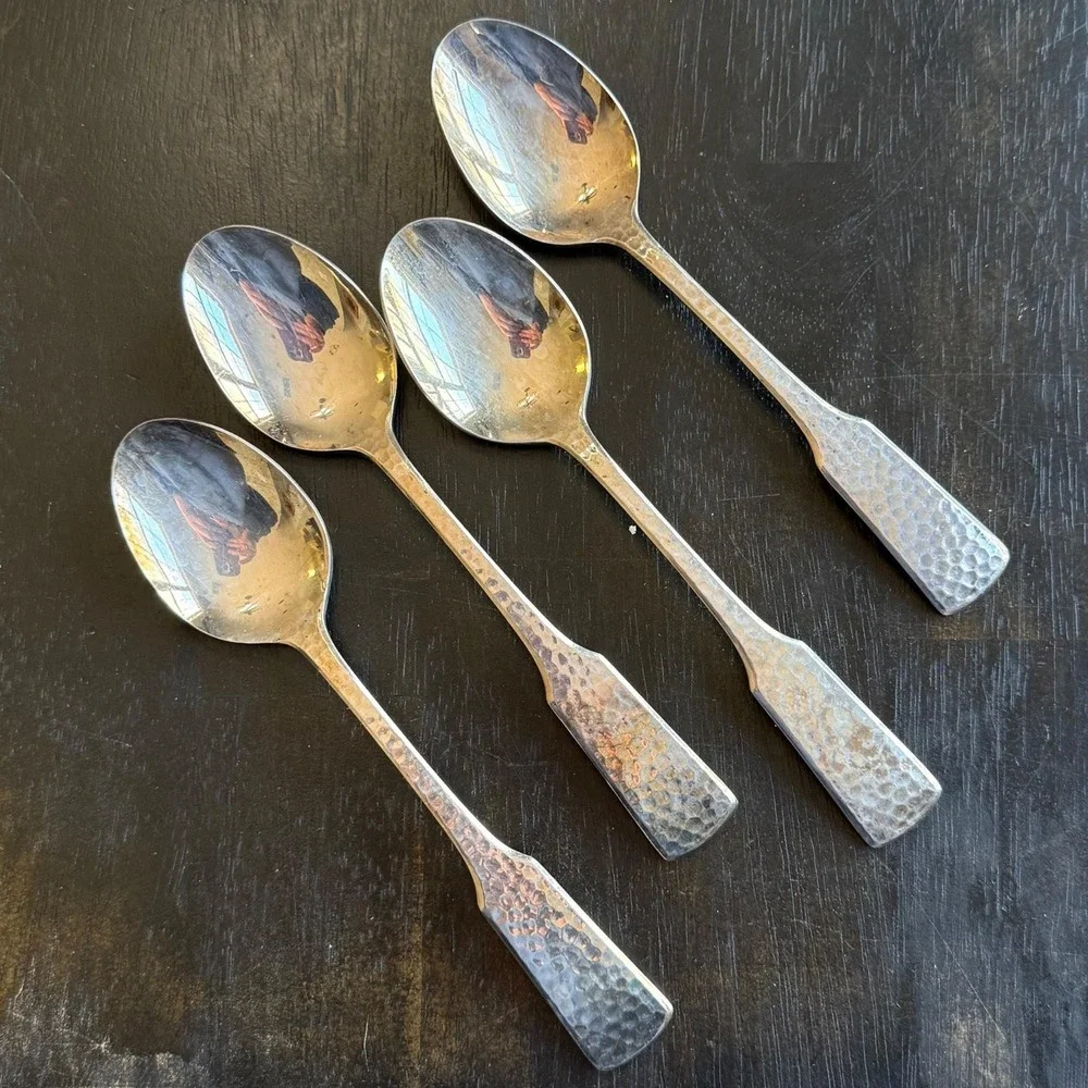 4‎ Vtg Oval Place Spoons Soup MNF4S The Main Course Japan Silverplate Flatware